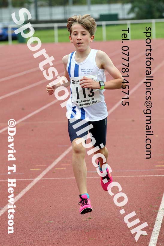 Mens and Boys 1500 metres, 2021 North Eastern Track and Field Champs., Middesbrough. Photo: David T. Hewitson/Sports for All Pics